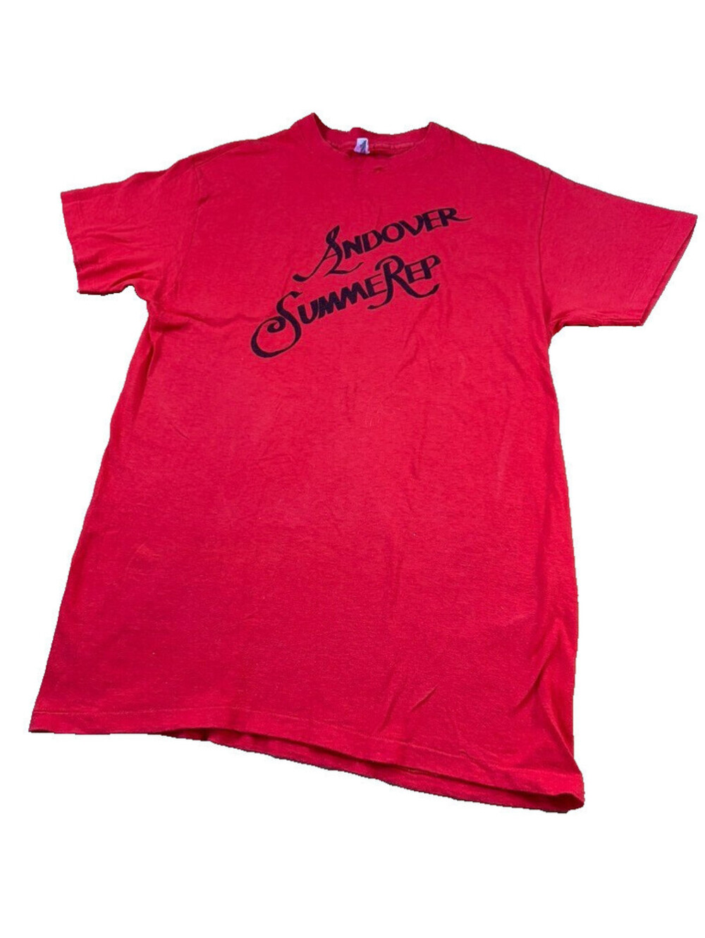 Vintage 70s Andover, Maine SummeRep Theater Tee Mens L Red